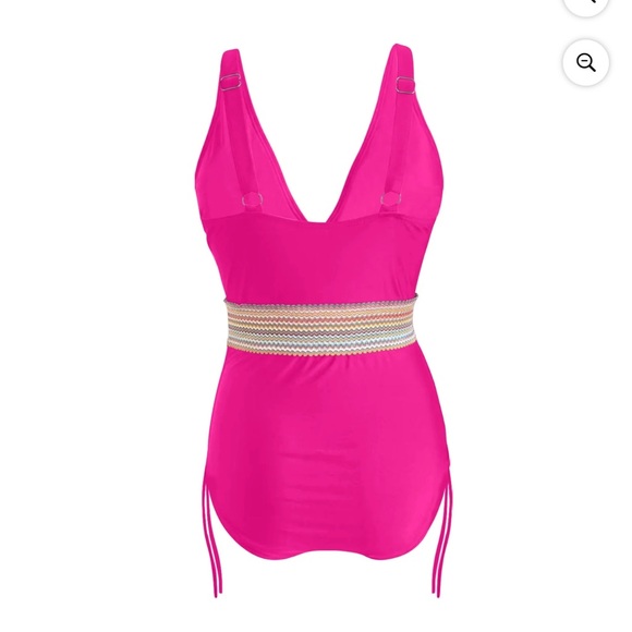 NEW Blooming Jelly Womens Tummy Control Swimsuit One Piece Slimming Modest Large - Picture 3 of 4